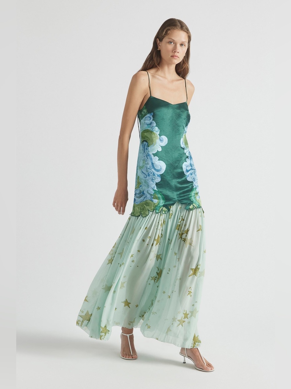 ANTIPODEAN The Runaway Star Drop Waist Gown Emerald Green Size 8 NWT